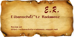 Eibenschütz Radamesz névjegykártya